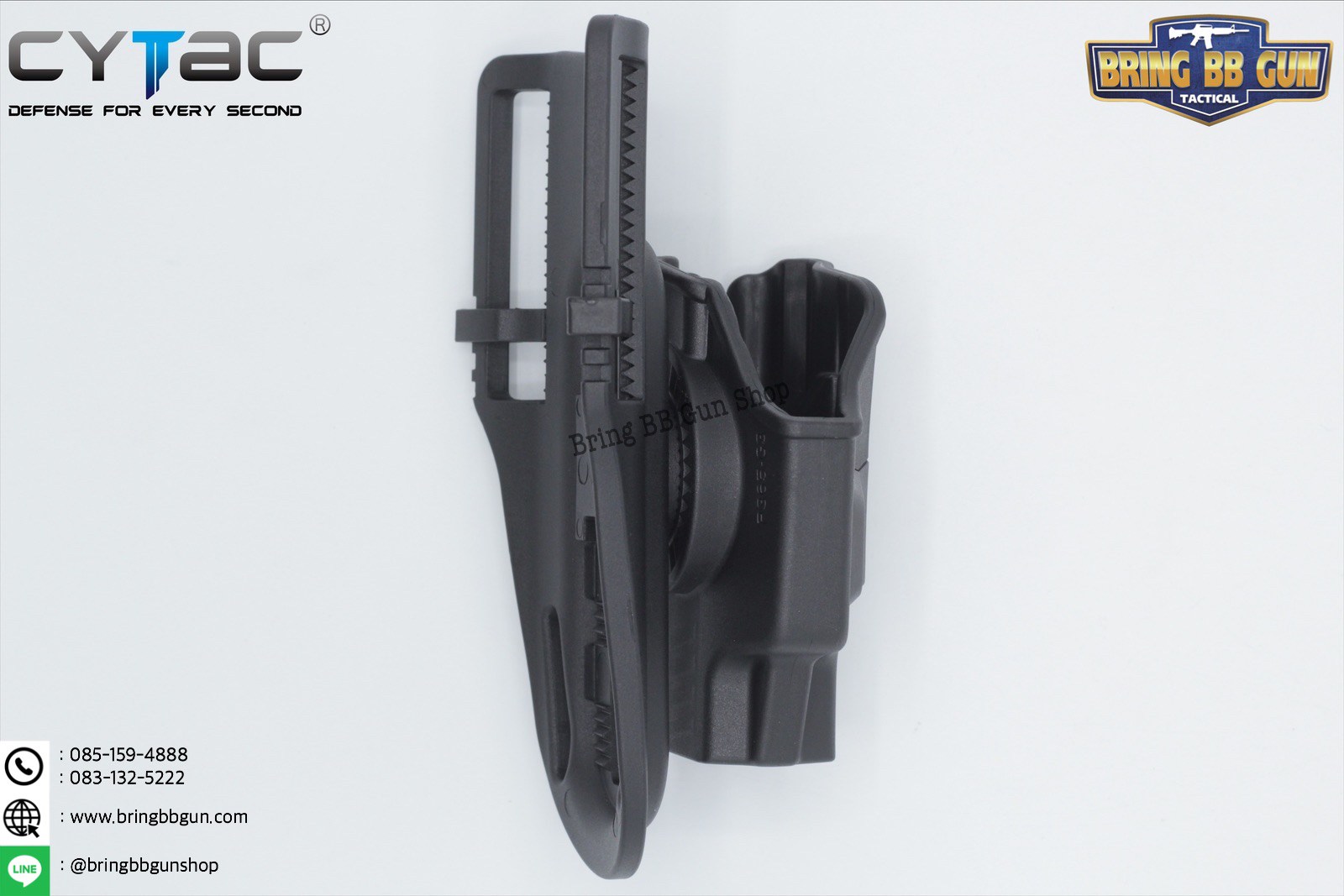 ซองปืนพกนอกปลดนิ้วชี้ Sig Sauer P365 + เพลทโหลดต่ำ ยี่ห้อ Cytac (R-Defender G3 Series P365 Holster with Low Ride Belt Loop)