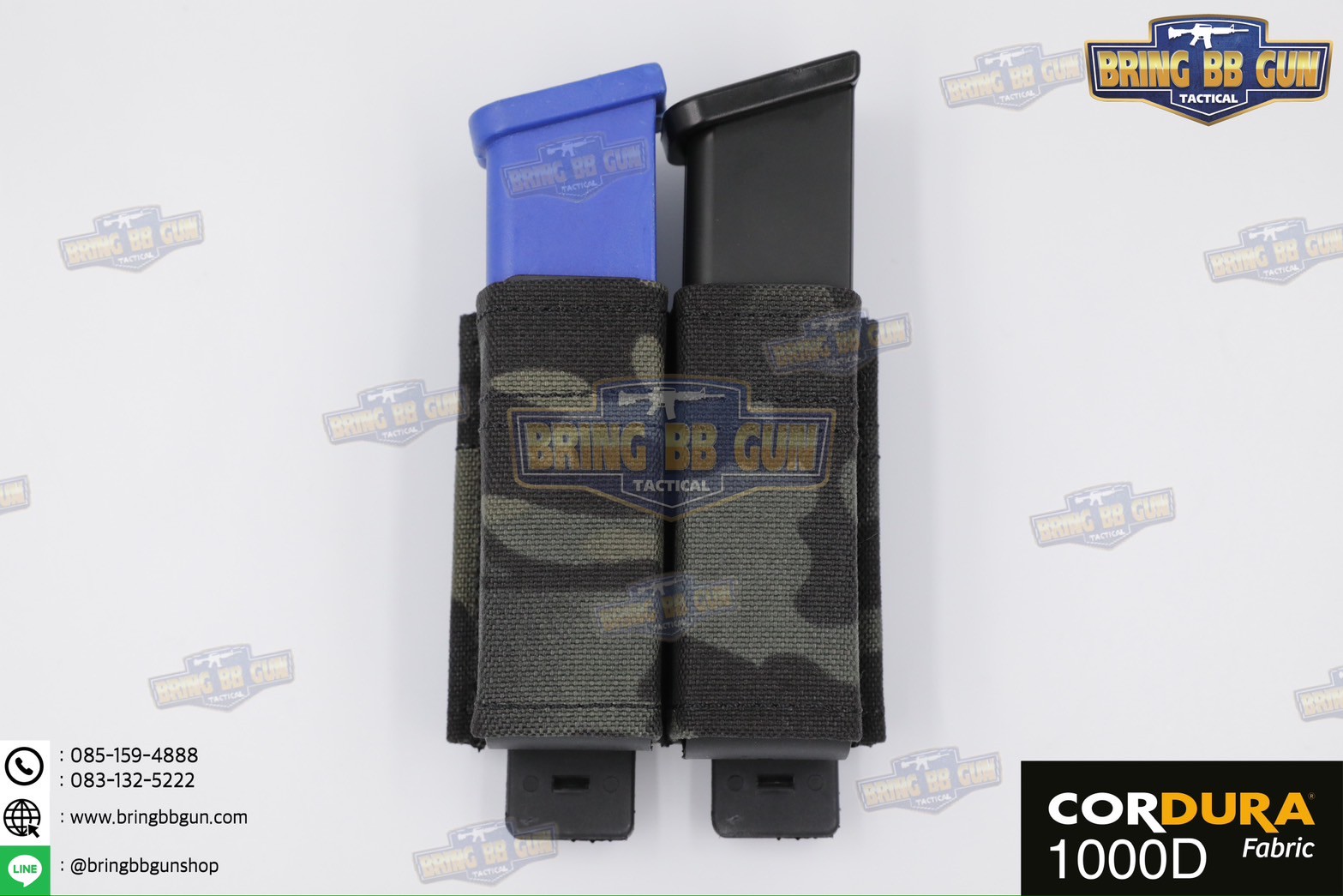 เพ้าแม็กกาซีนปืนสั้นแบบคู่ ทรง ESS รุ่น 9mm. (ซองแม็กกาซีนแบบคู่ ESS รุ่น 9mm.) (FAST 9mm. Double Soft Pouch)