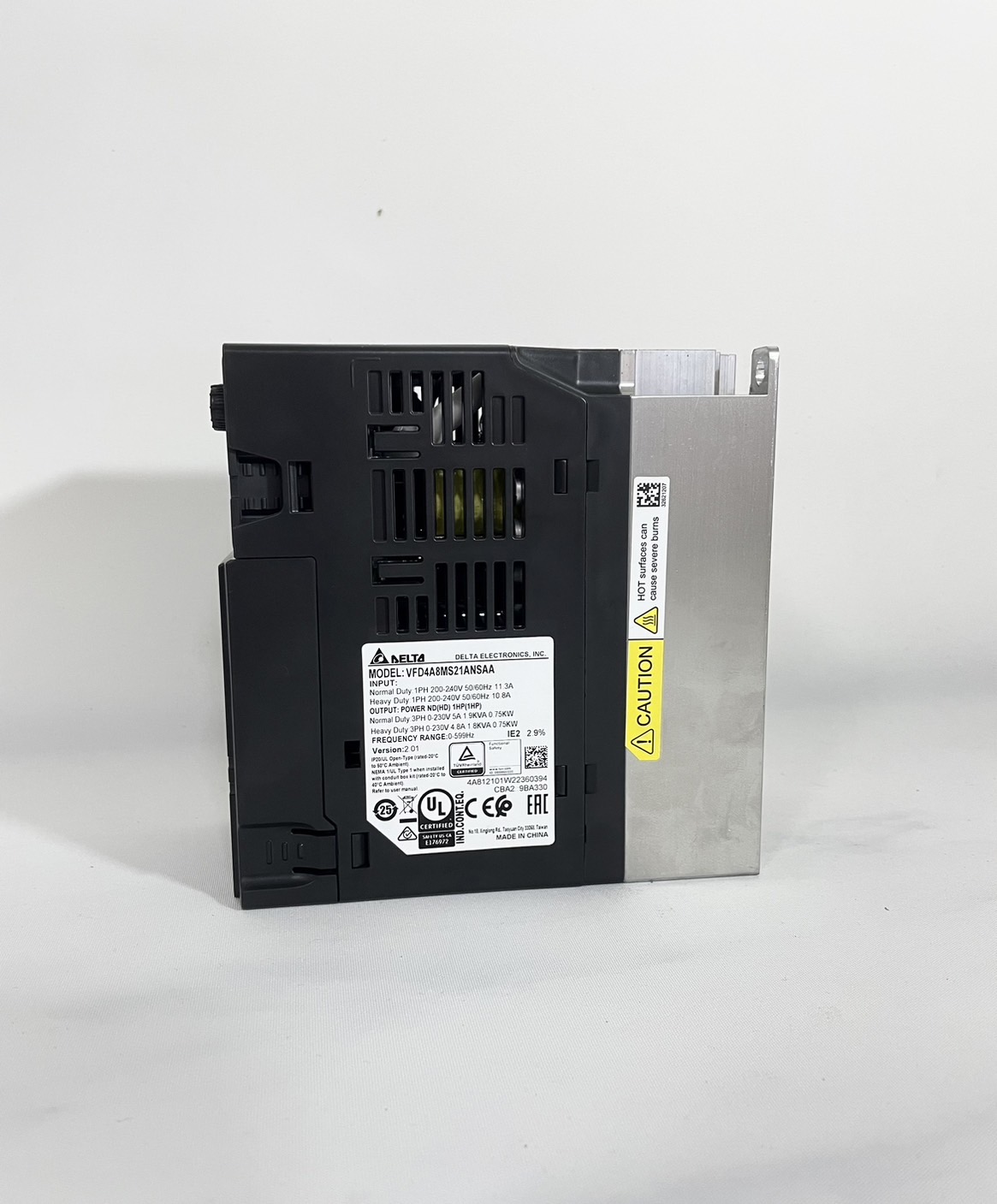 Delta Inverter MS300 VFD4A8MS21ANSAA 1HP 0.75kW Input 220V 1-Phase Output 220V 3-Phase