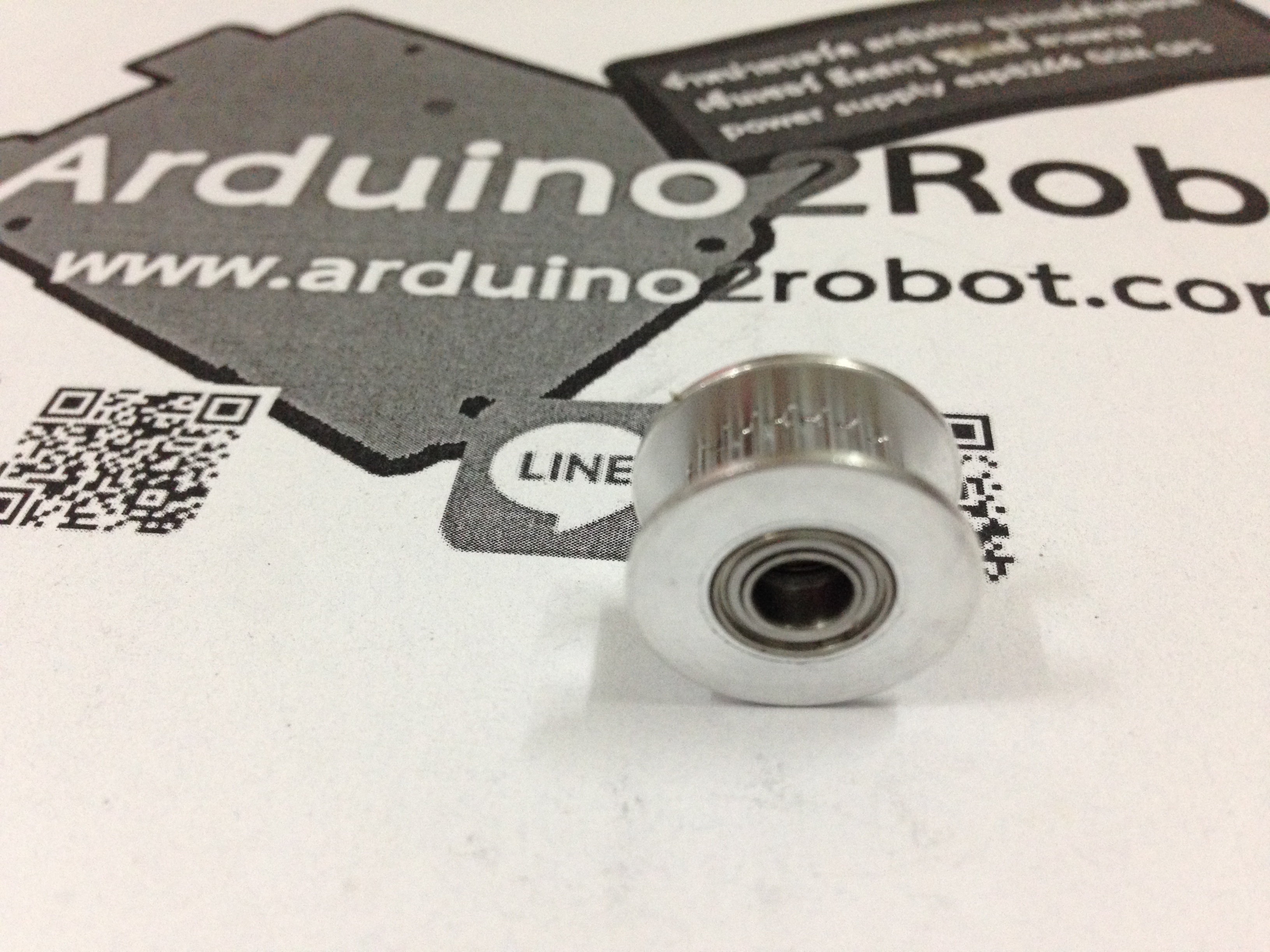 Timing Pulley 20 teeth สำหรับสายพานกว้าง 6mm แบบมีลูกปืนด้านในหมุนอิสระ สำหรับแกน 5mm