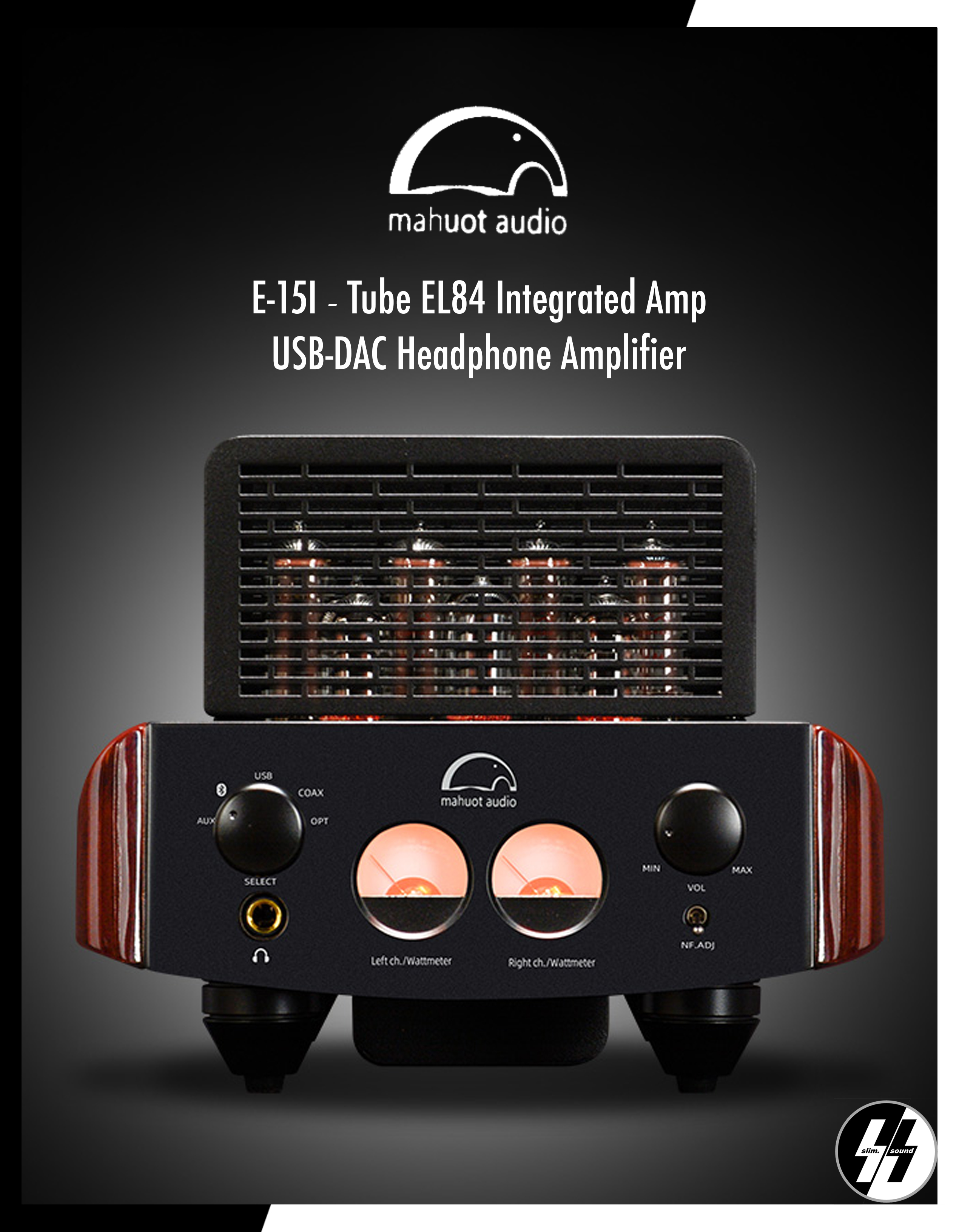 แอมป์หลอด | Mahout Audio - E-15I | EL84 Vacuum Tube Integrated Amplifier & USB-DAC Headphone Amplifier