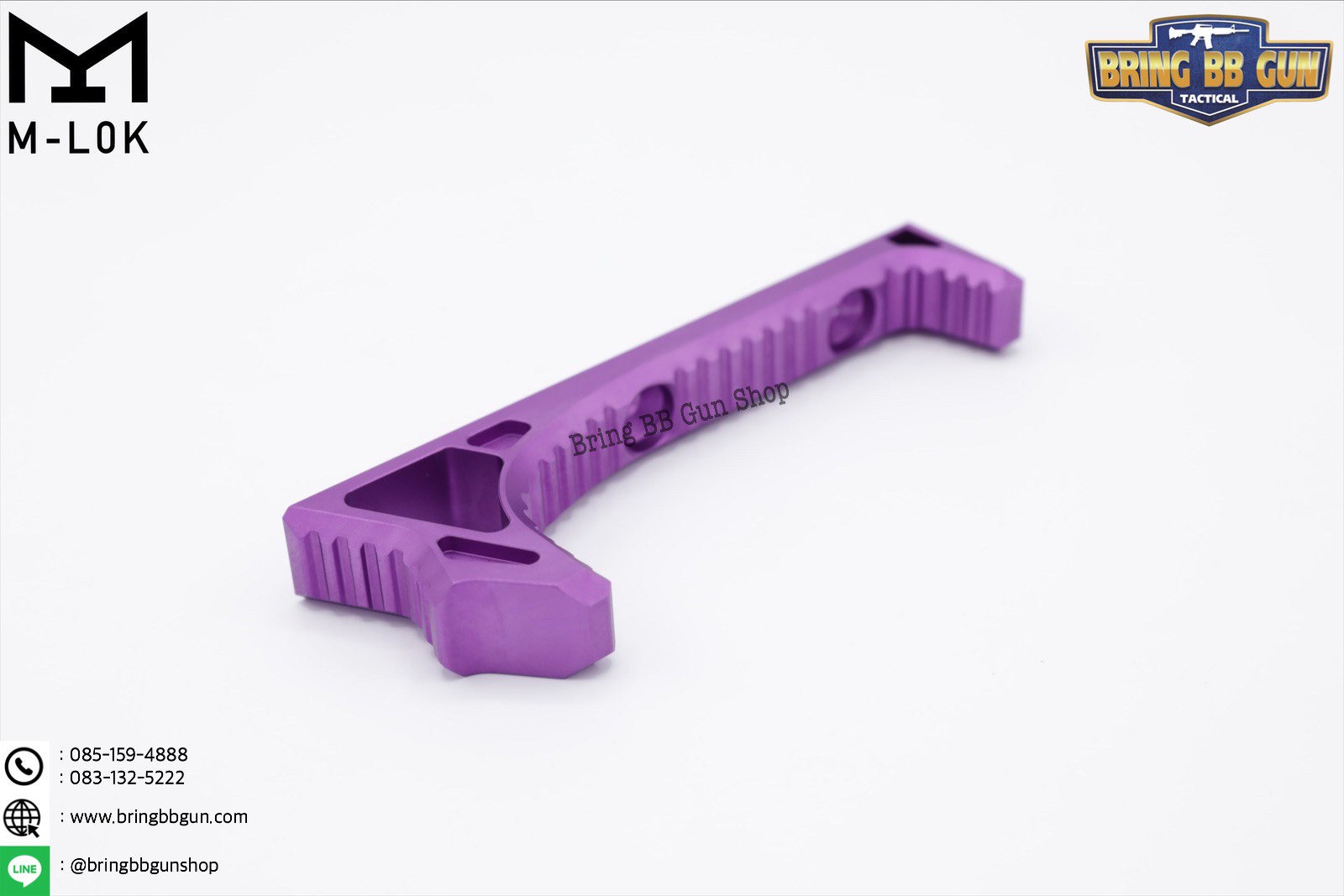 กริ๊ปมือหน้า ยี่ห้อ Castellan รุ่น Curve Foregrip CNC M-Lok (ใช้ได้กับชุดหน้าระบบราง M-Lock เท่านั้น)