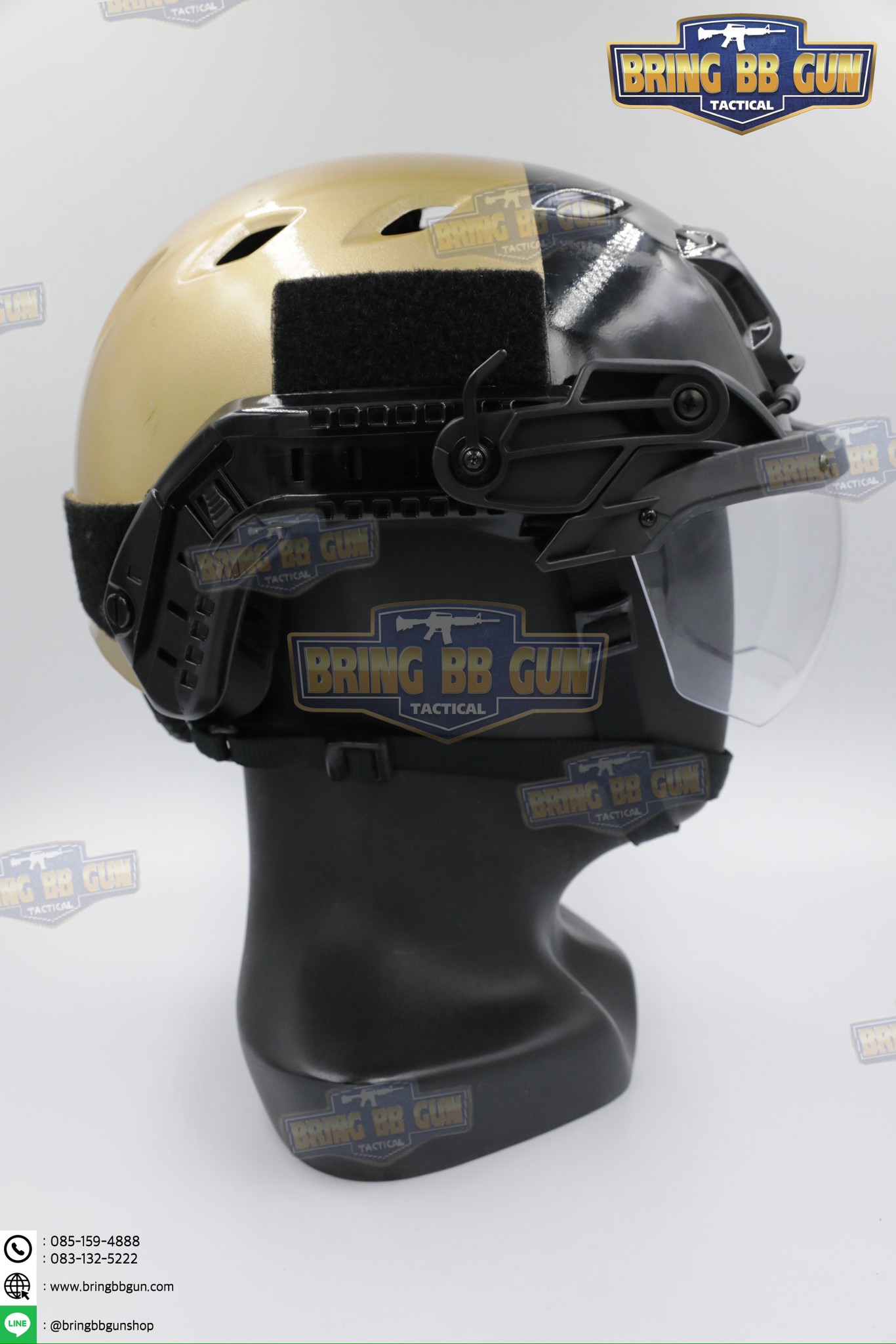 ชิวหน้าหมวก Fast (กระบังลม)สำหรับหมวกกันน็อคยุทธวิธีแบบปรับได้ (Visor - FAST) (FAST Helmet Visor) (Flip Goggles for Tactical Helmet)