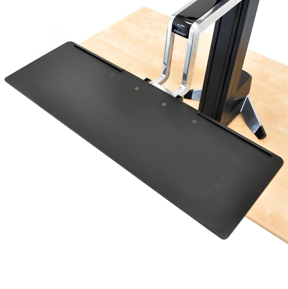 Ergotron WorkFit-S, Single LD Workstation with Worksurface (black) Standing Desk Attachment - Front Clamp EGT-33-350-200 (5Y Warranty)