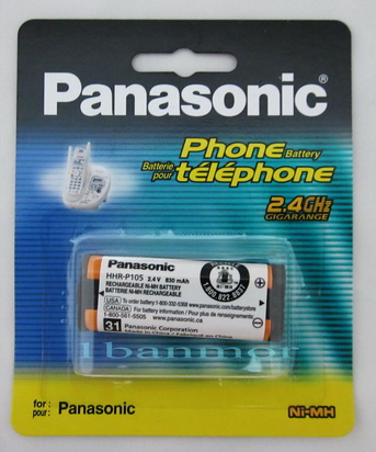 แบตเตอรี่ โทรศัพท์ไร้สายพานาโซนิคแท้ 100% รุ่น HHR-P105