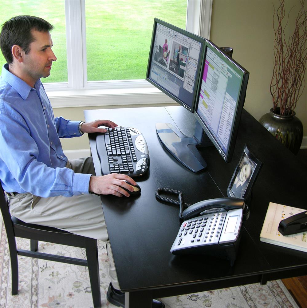 Ergotron Neo-Flex® Dual LCD Monitor Lift Stand (black) Two-Monitor Mount EGT-33-396-085 (3Y Warranty)