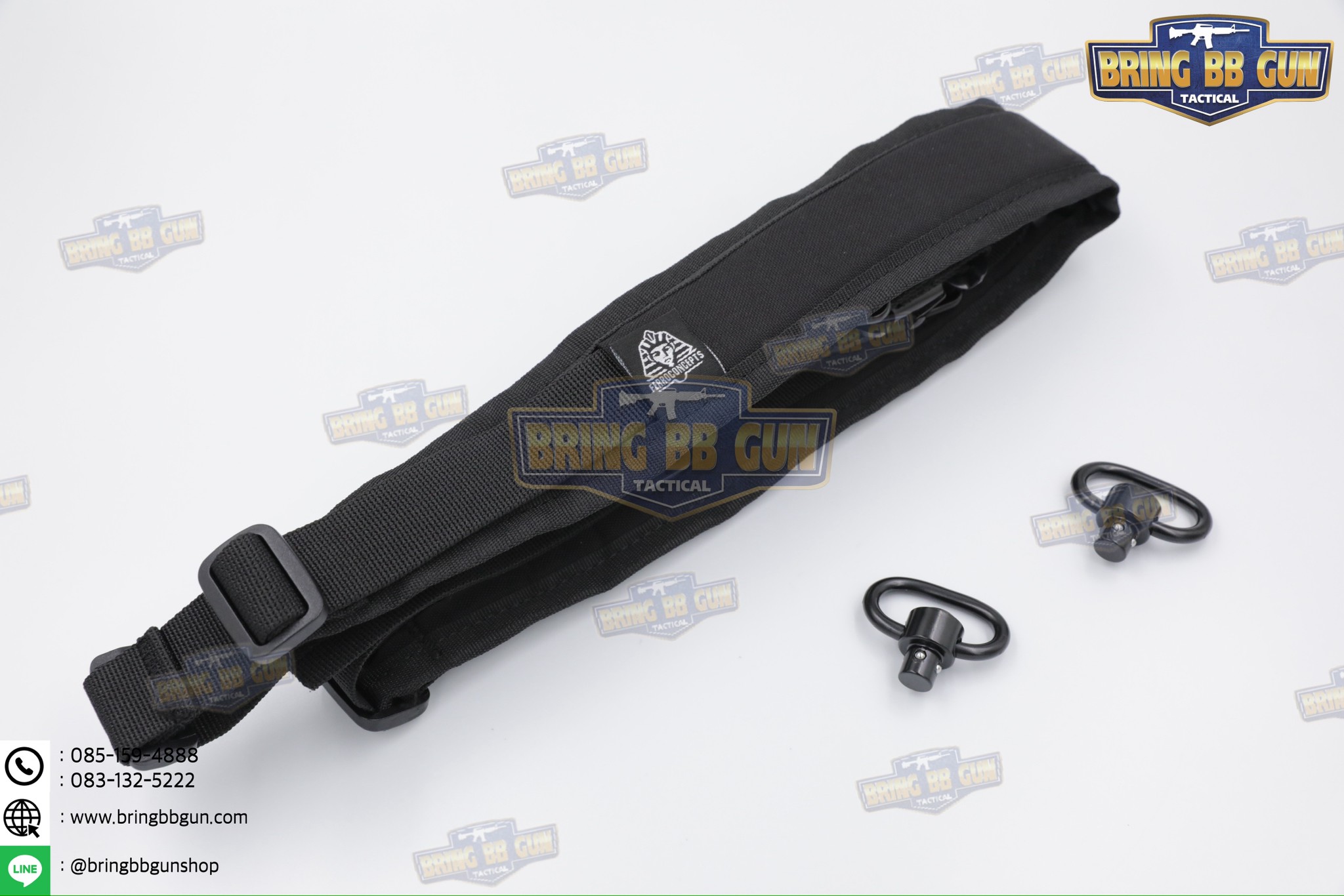 สายสะพายปืน ทรง Ferro (สายสะพายปืนยุทธวิธี 2 จุด) (Padded Sling) (The Slingster) (Adjustable dual point tactical function rope)