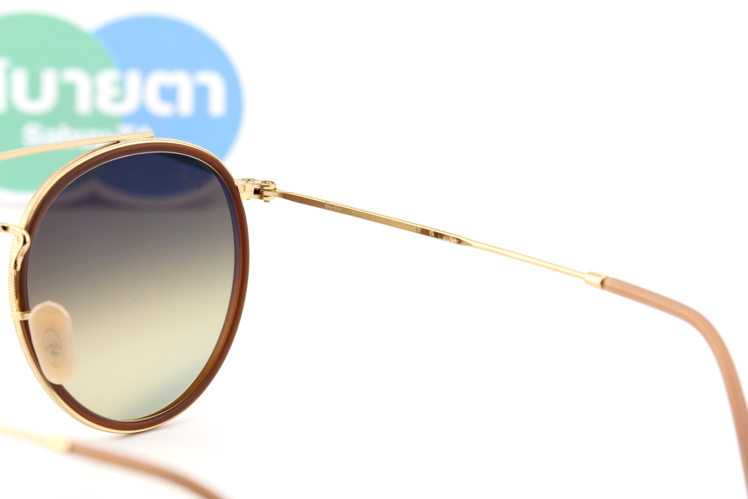 RayBan Round Double Bridge RB3647N 001/7O