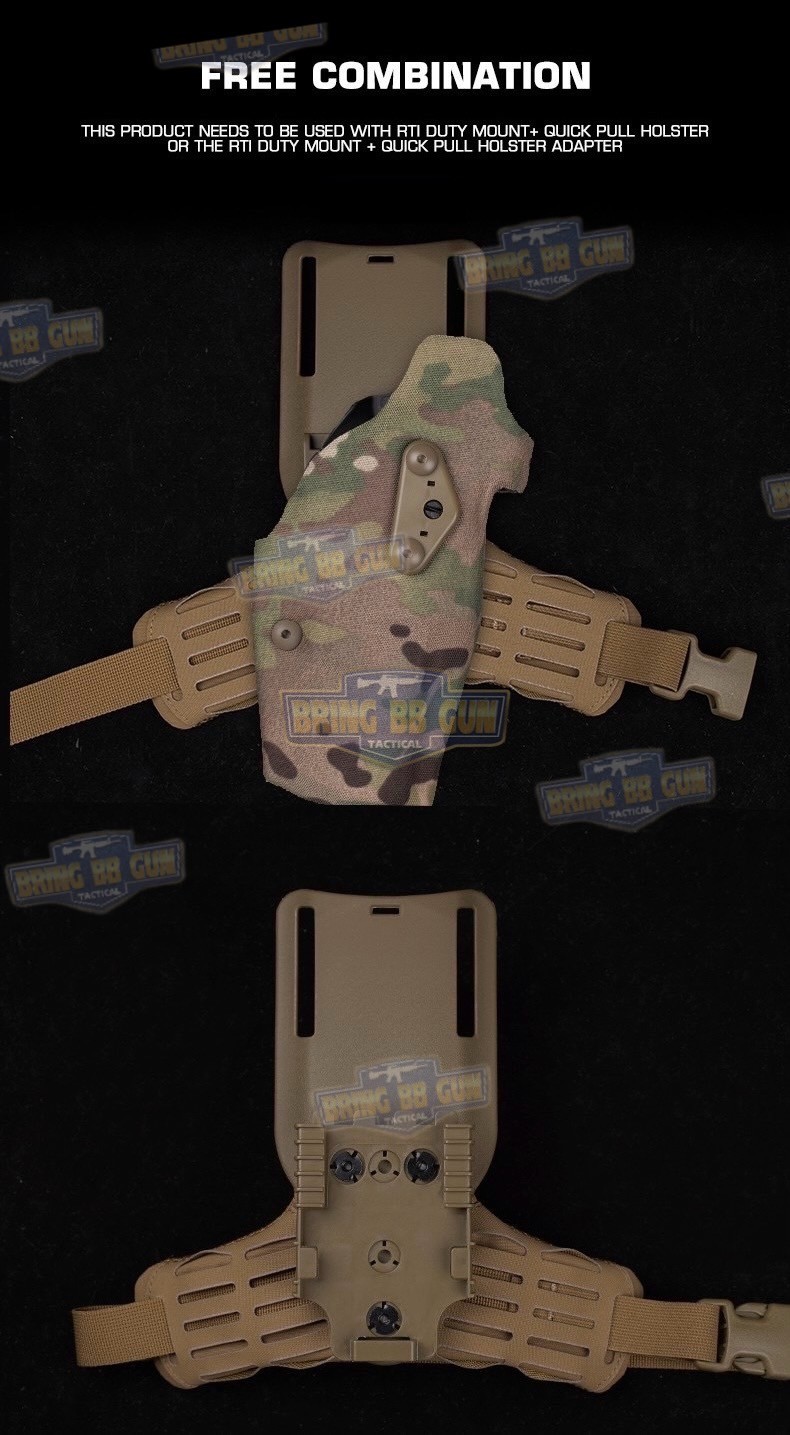 สายรัดต้นขา แบบนวม (ARC RTI DUTY Mount Accessory) (Comfortable Padding Thigh Strap) (Thigh Strap) (Tactical Drop Leg Strap Band)