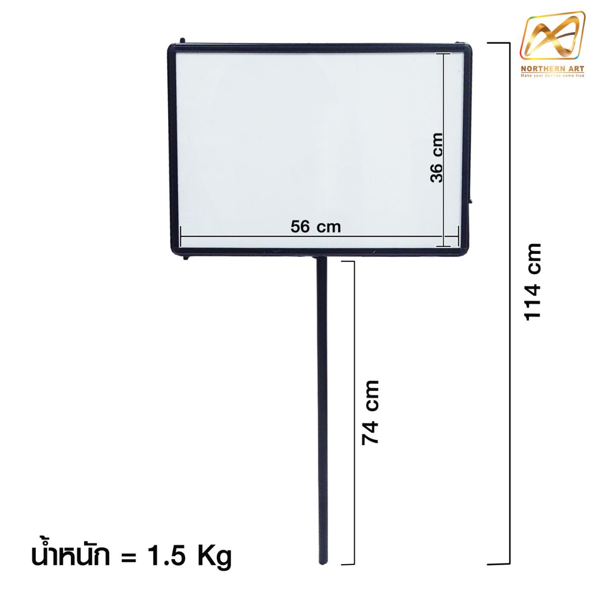 ป้ายทรูปมือถือ LED รุ่น 2 IN 1 ขนาด (W)40 x (L)60 x (H) 156 cm. ใช้ได้ทั้งแบบป้ายทรูปมือถือ และตั้งพื้น โชว์งานพิมพ์ 2 ด้าน