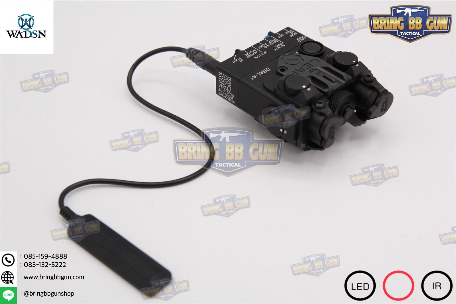 กล่องAN/PEQ-15A รุ่น DBAL-A2 ยี่ห้อ WADSN รุ่น อลูมิเนียม (Dual Beam Aiming Laser - Advanced2)