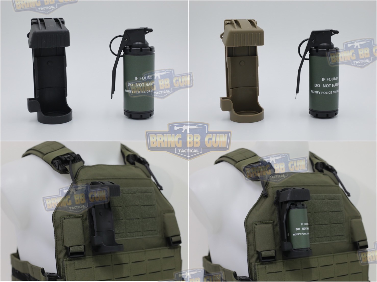 ระเบิดควัน แบบ Dummy + Smoke Grenade Pouch (ระเบิดควัน + ซองใส่ระเบิดควันแบบปลดไว) (Smoke Grenade) (Gernade Pouch) (Quick Release Grenade Pouch)
