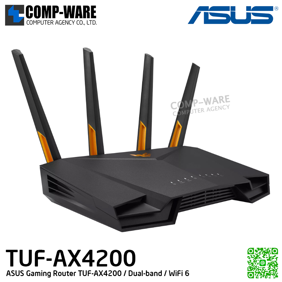 ASUS Gaming Router TUF-AX4200 / Dual-band / WiFi 6 - 3Y Warranty