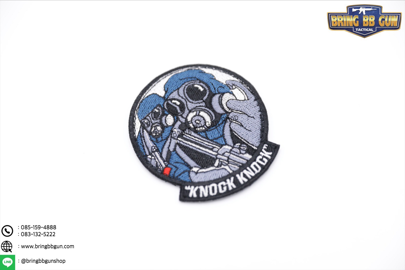 Patches (ด้านหลังมีตีนตุ๊กแก) ลาย “KNOCK KNOCK”