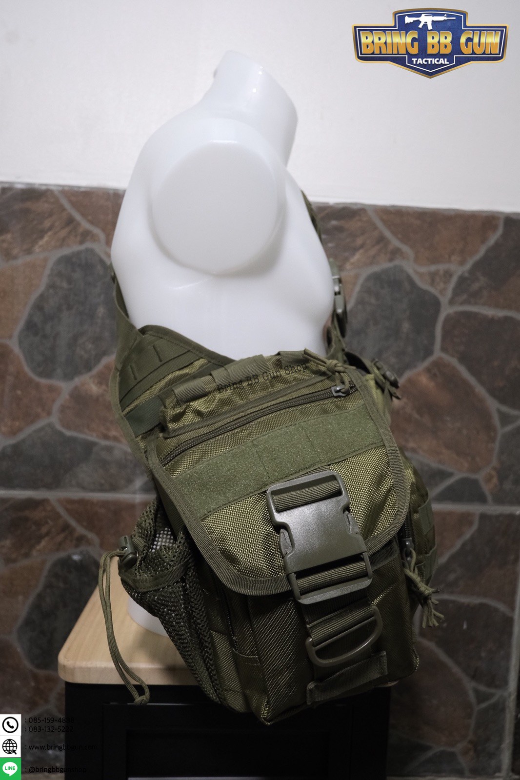 กระเป๋าสะพายข้าง-คาดอก รุ่น ทรงสามเหลี่ยม (เป้สะพายหลัง)