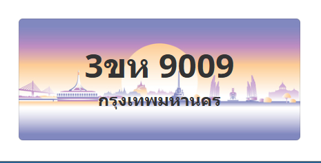 ทะเบียนสวย 9009 ขายทะเบียน 9009 3ขห 9009
