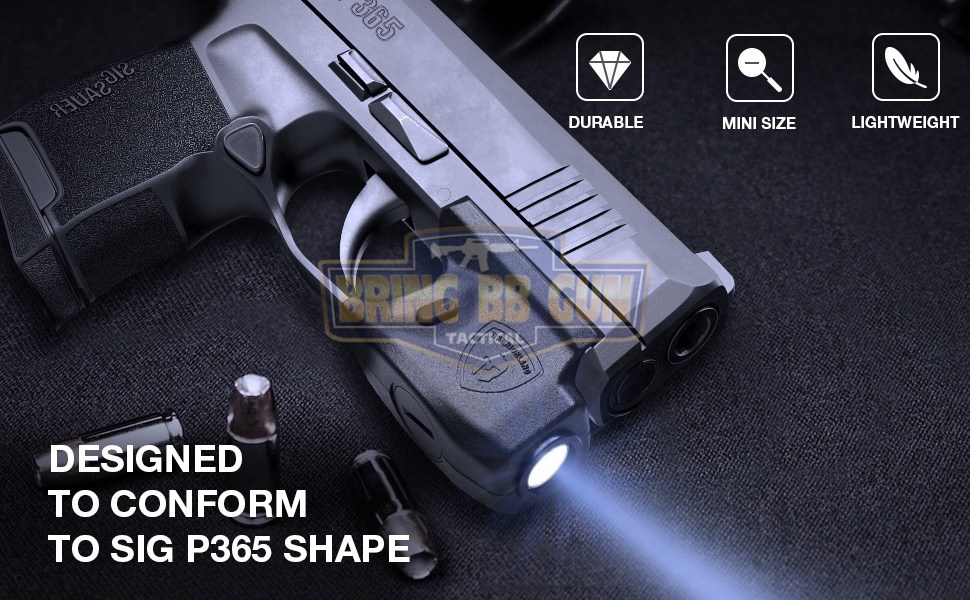 ไฟฉายติดปืน Sig Sauer P365 ยี่ห้อ Warriorland รุ่น SL-1