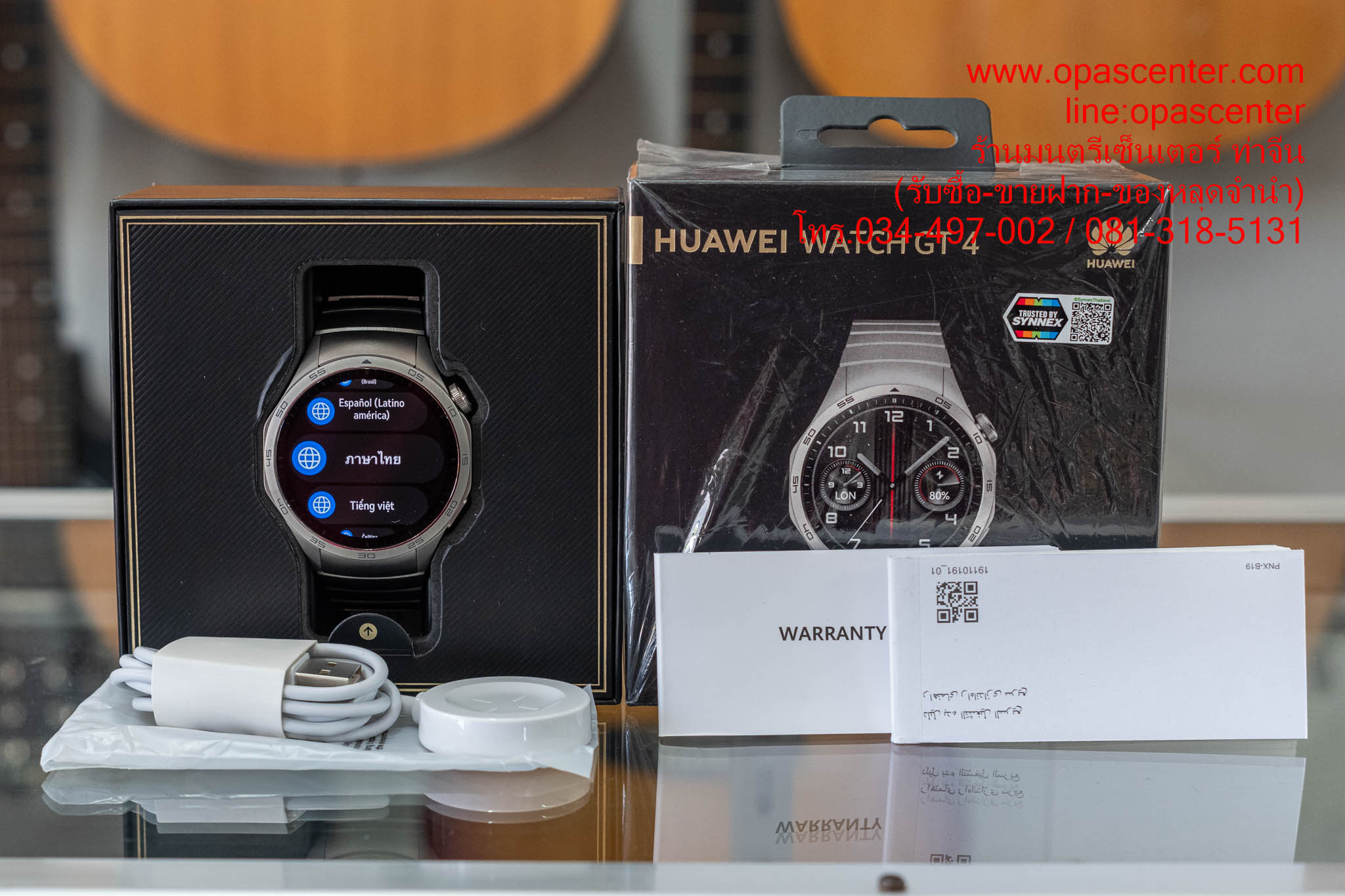 HUAWEI WATCH GT4 46 มม. สีเทา Stanless Steel ดีไซน์ 8 เหลี่ยม วัสดุระดับไฮเอนด์ แบตเตอรี่สูงสุด 2 สัปดาห์ มือสอง สภาพใหม่ มีกล่อง ประกันศูนย์ 1-6-2025