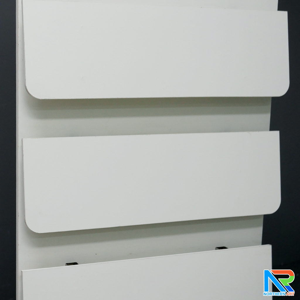 ชั้นวางสแตนดี้ไม้ MDF ปิดผิวเมลามีน ขนาด (W) 58 x (L) 30 x (H) 160 cm.