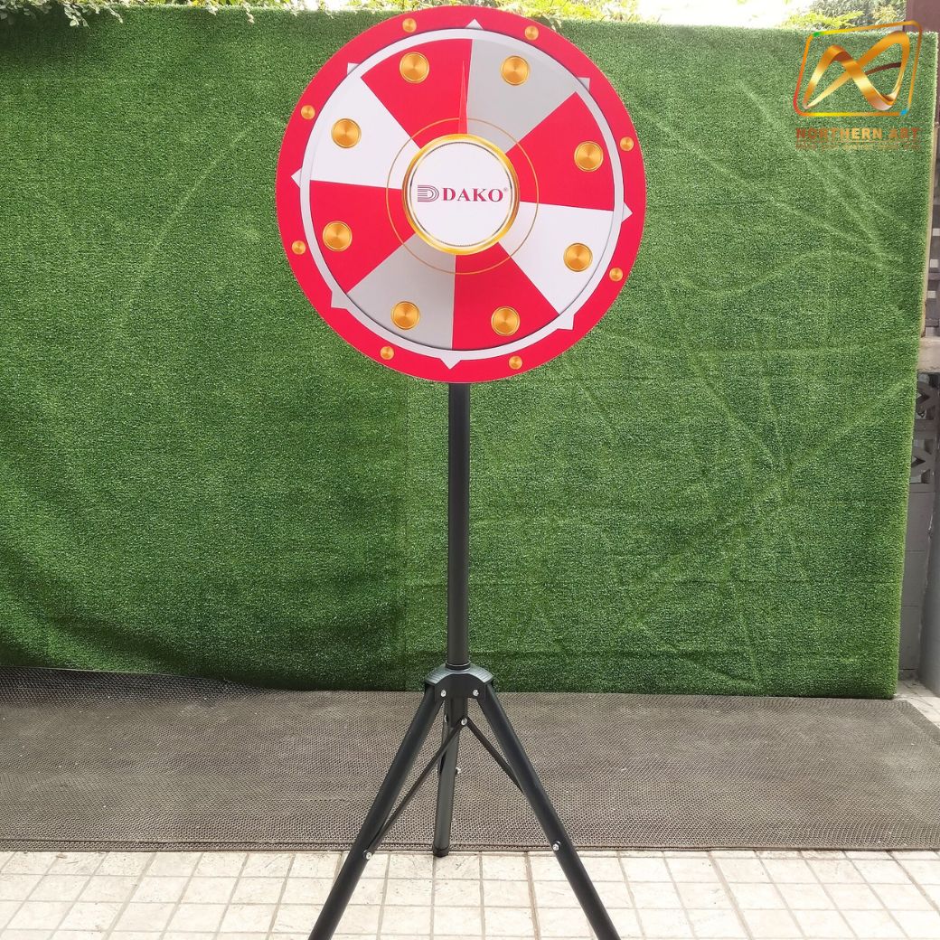 เกมส์วงล้อตั้งพื้น รุ่น 3 ขา ขนาดวงล้อ 60-100 ซม.ปรับระดับได้ 100-157 ซม. จัดเก็บง่าย เคลื่อนย้ายสะดวก