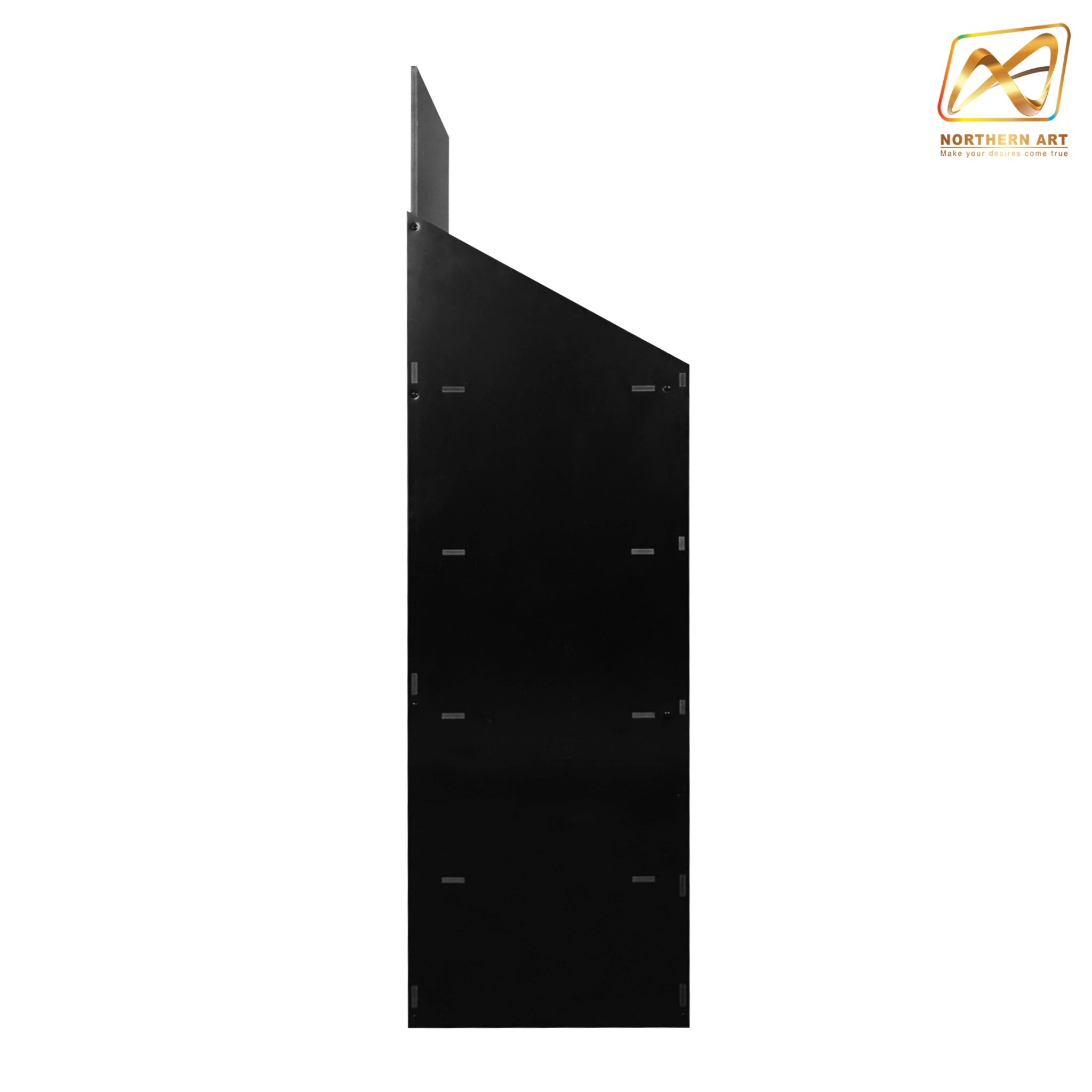 CLEARANCE SALE! ชั้นวางสินค้าพลาสวูด 4 ชั้น ขนาด (W)34 x (D)35.5 x (H)132 ซม. วัสดุพลาสวูดสีดำหนา 8 มม.ถอดประกอบได้