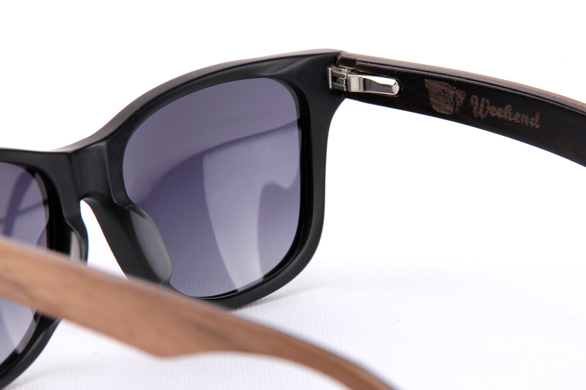 แว่นกันแดดขาไม้ Weekend Duet Collection New York Matte Black (Dark)