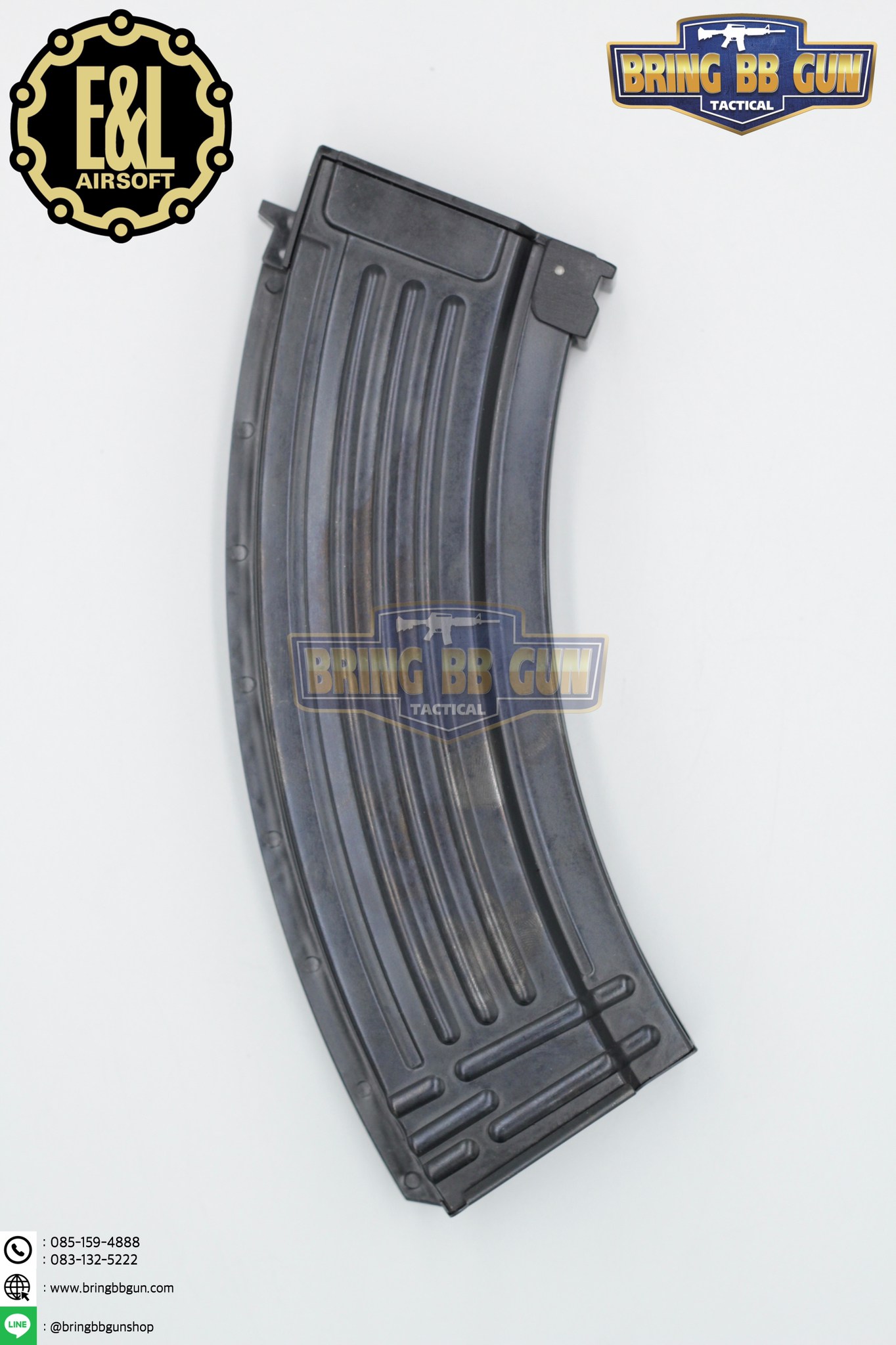 แม็กกาซีน AK47 / AKM ยี่ห้อ E&L แบบstand(ไม่ต้องปั่น) ทรง เหล็ก (ทรงเดิม) (AK Mid-cap magazine)