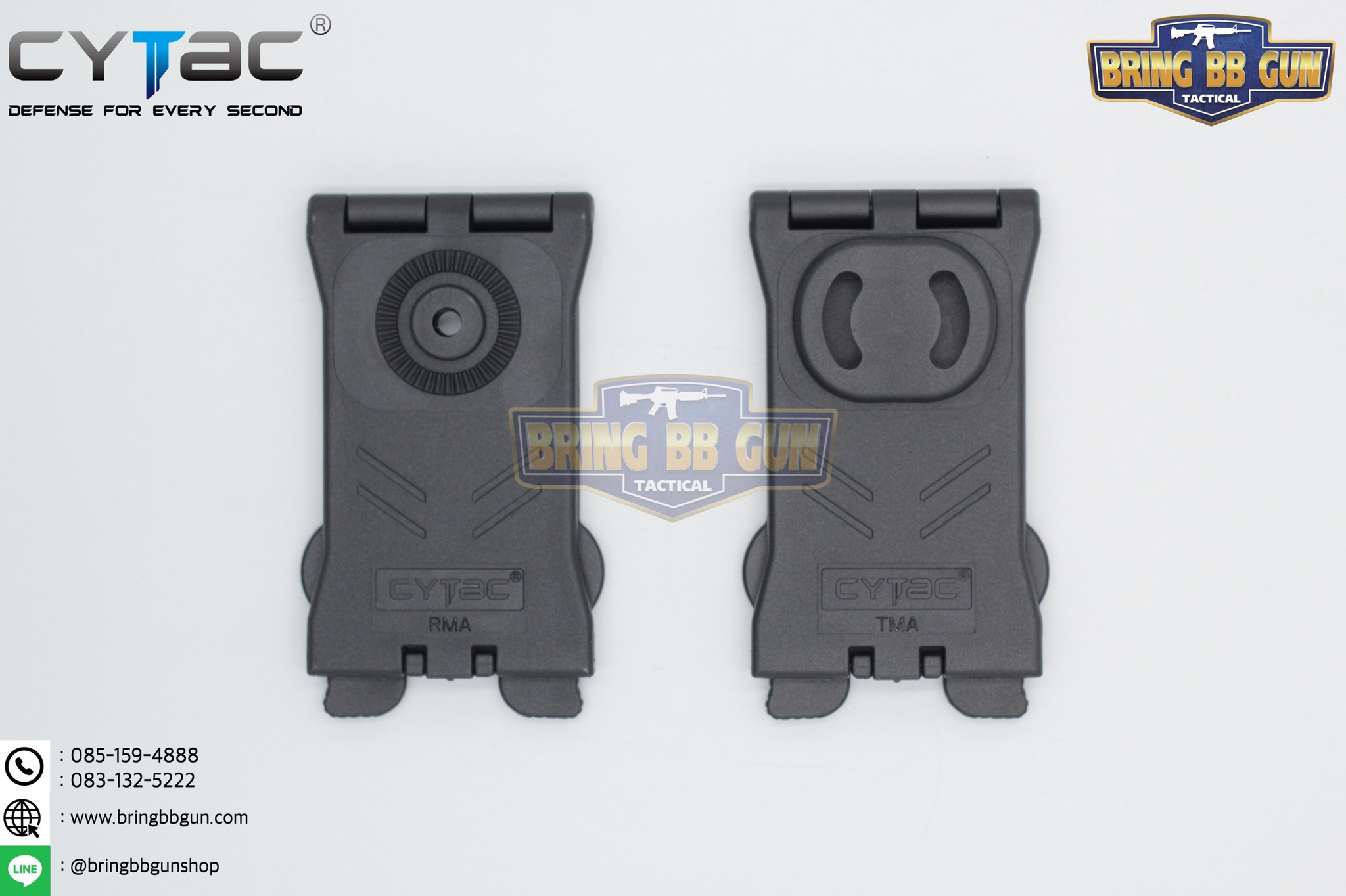 เพลตร้อยเสื้อเกราะ-เข็มขัดแบบระบบ Molle ยี่ห้อ Cytac (Molle Attachment Cytac) (Molle Attachment)