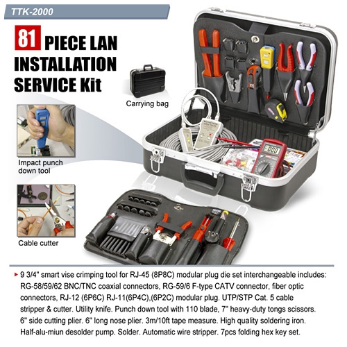 Goldtool TTK-2000 ชุดเครื่องมือสำหรับงานติดตั้งระบบ LAN