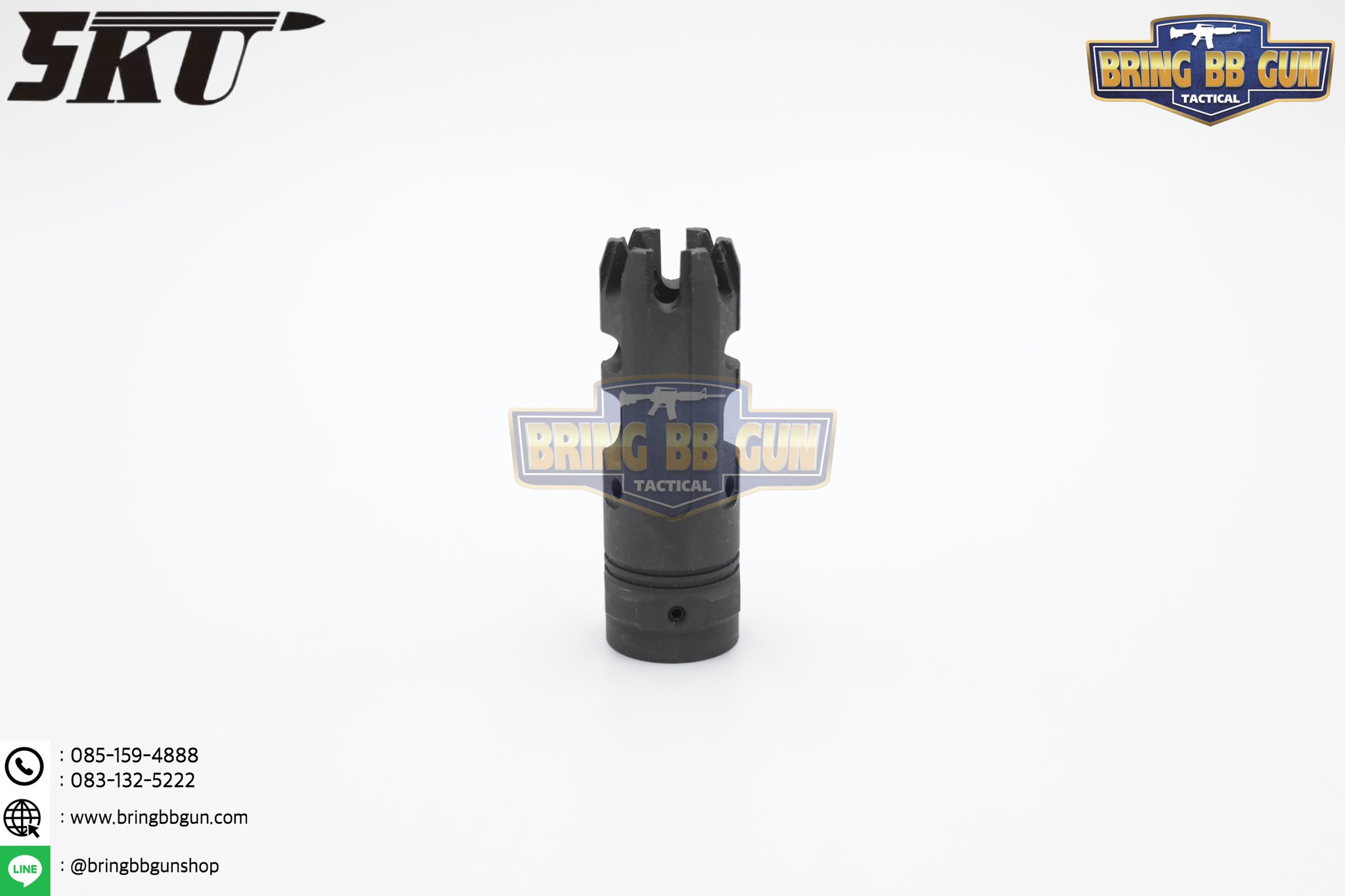 หัวคอม+ปลอกลดแสง Strike Industries ทรง Oppressor ยี่ห้อ 5KU (5KU Strike Industries Oppressor (Blast Shield) with King Comp Flash Hider) (Oppressor + King Comp Flash Hider)