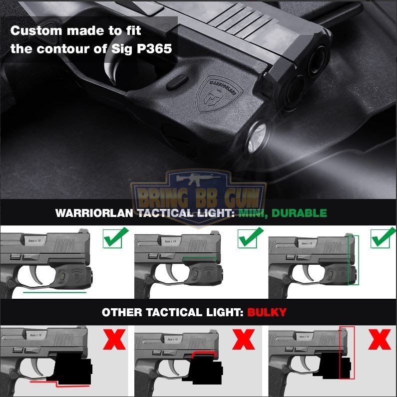 ไฟฉายติดปืน Sig Sauer P365 ยี่ห้อ Warriorland รุ่น SL-1