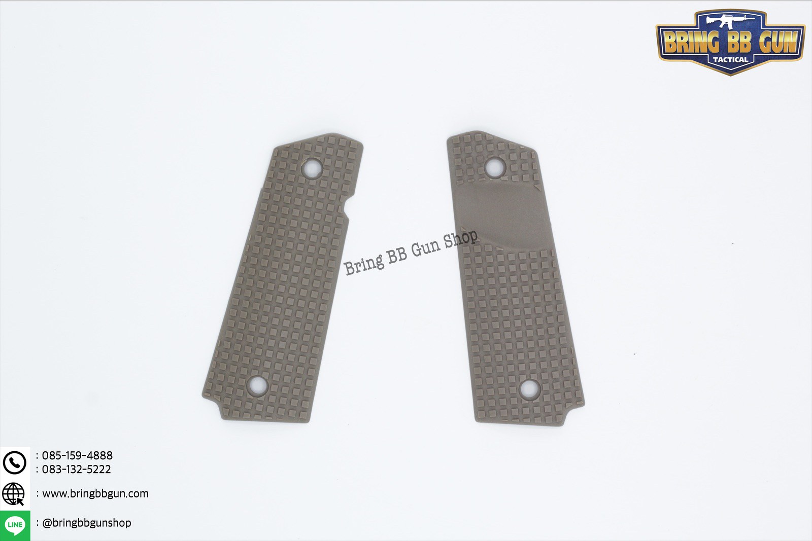 ประกับปืน M1911 รุ่น F02 (ลายสี่เหลี่ยมใหญ่)