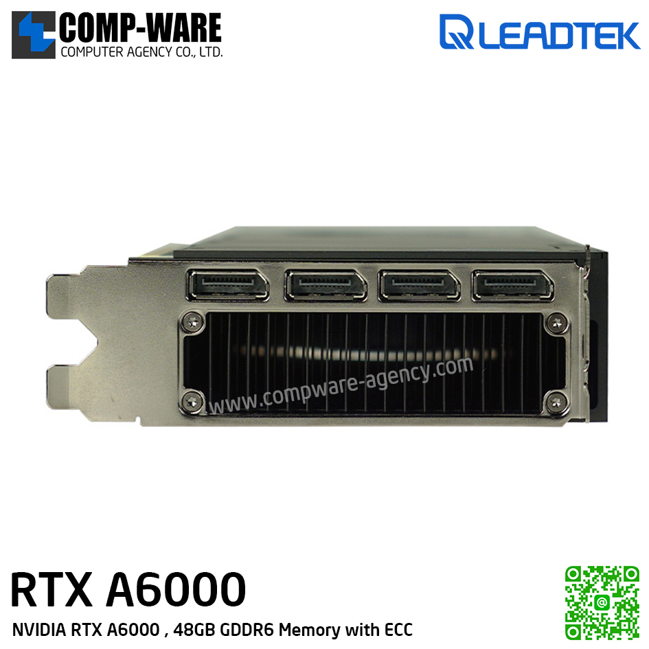 Leadtek NVIDIA RTX A6000 (48GB GDDR6 with ECC) Workstation Graphics Card for revolutionary designs, scientific breakthroughs, and immersive entertainment รับประกัน 3ปี