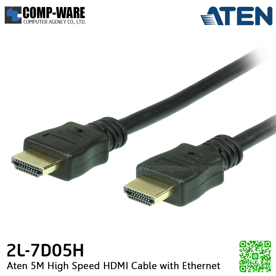 ATEN HDMI CABLE 5M High Speed HDMI Cable with Ethernet 2L-7D05H