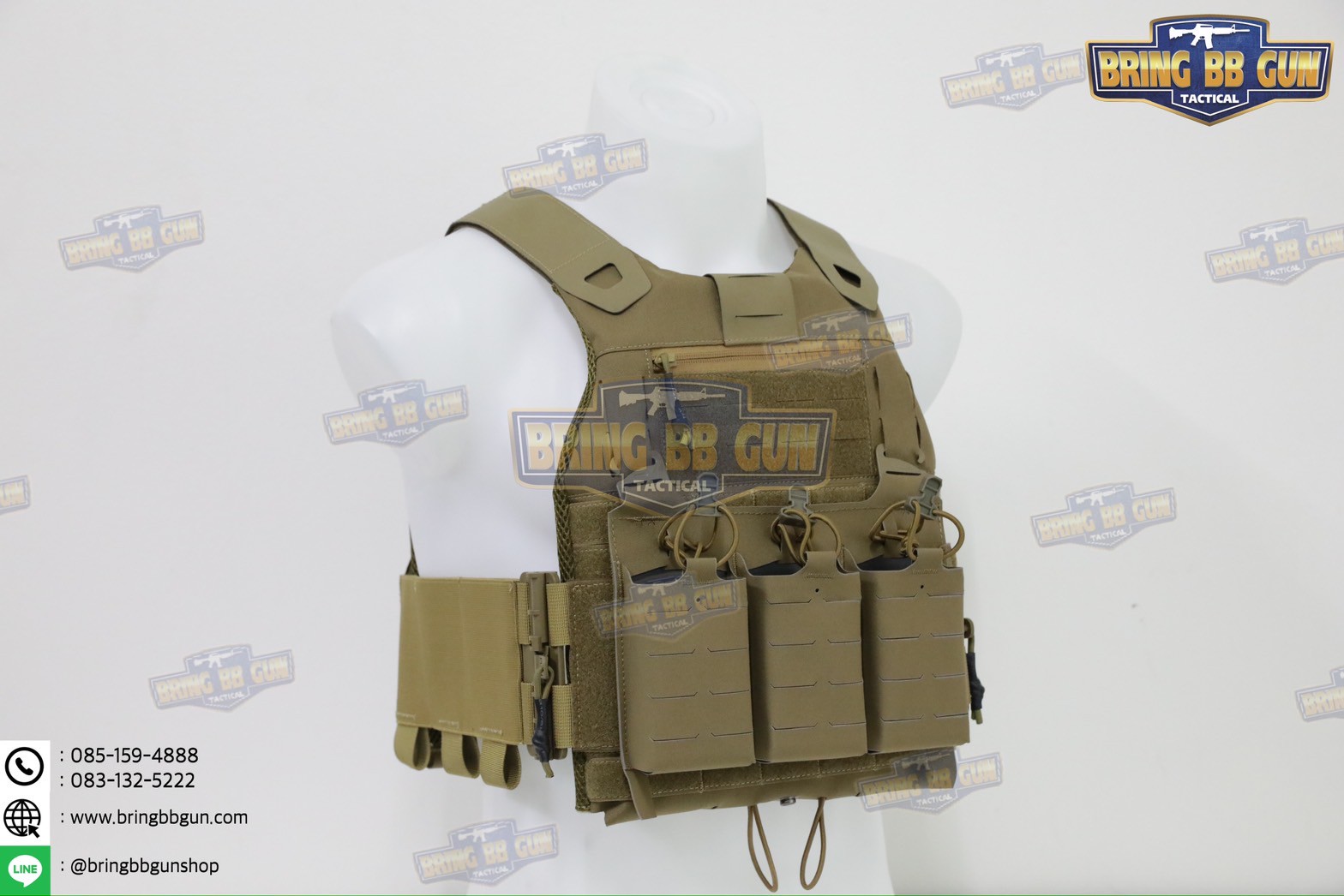 เสื้อเวส FCSK 3.4 (เสื้อเวส FCSK 3.0 + เพ้าแม็กกาซีน KTAR (5.56 แบบ3ช่อง)) (FCSK 3.4 Plate Carrier) (FCSK 3.0 + KTAR Front Flap)