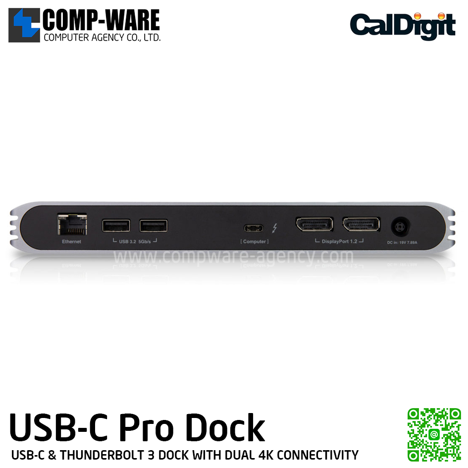 CalDigit USB-C Pro Dock - USB-C & THUNDERBOLT 3 DOCK WITH DUAL 4K CONNECTIVITY