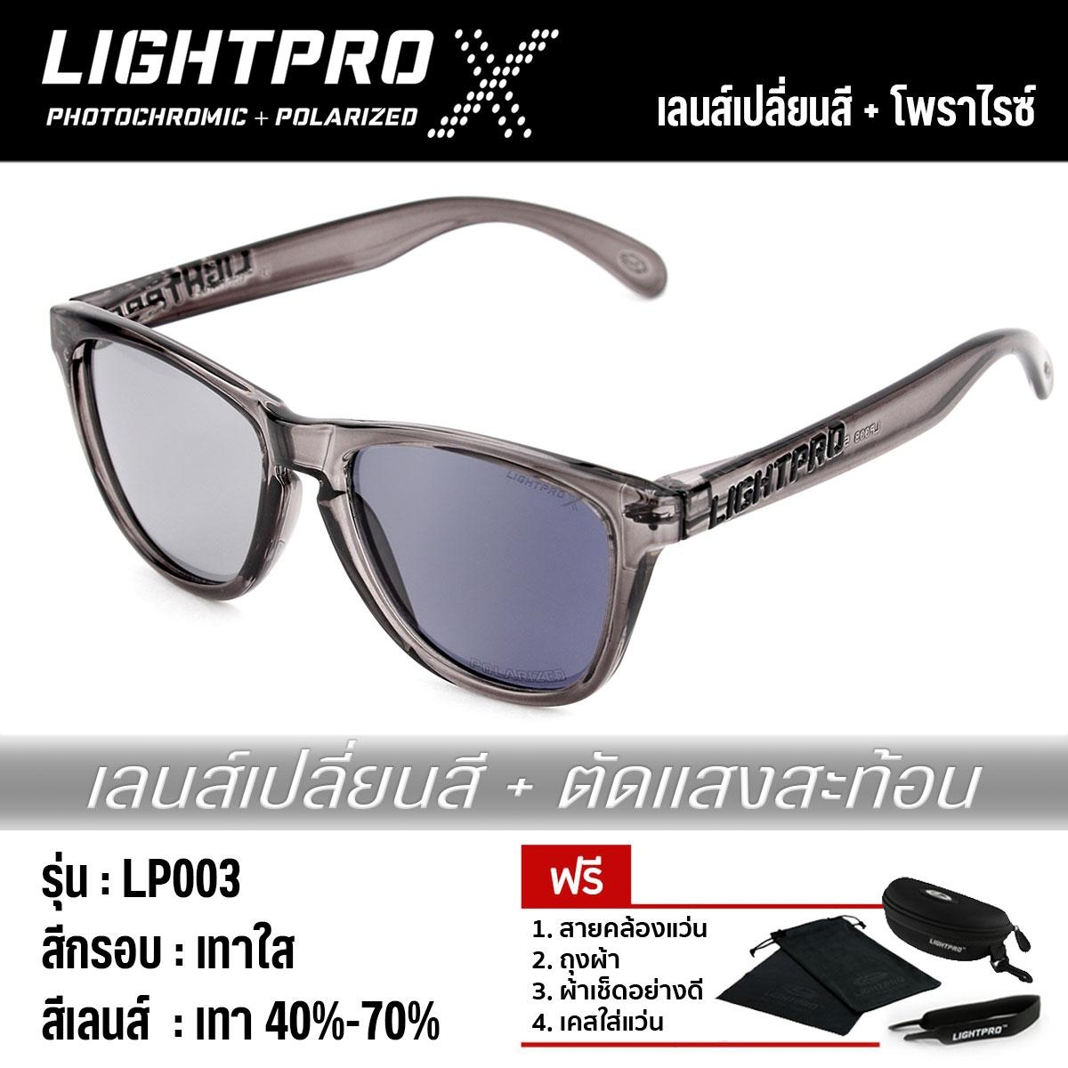 LIGHTPRO LP003 Photochromic + Polarized Clear Grey