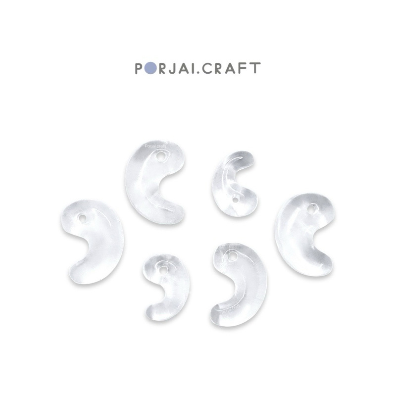 Clear Quartz Magatama Bead ลูกปัดควอตซ์ใส