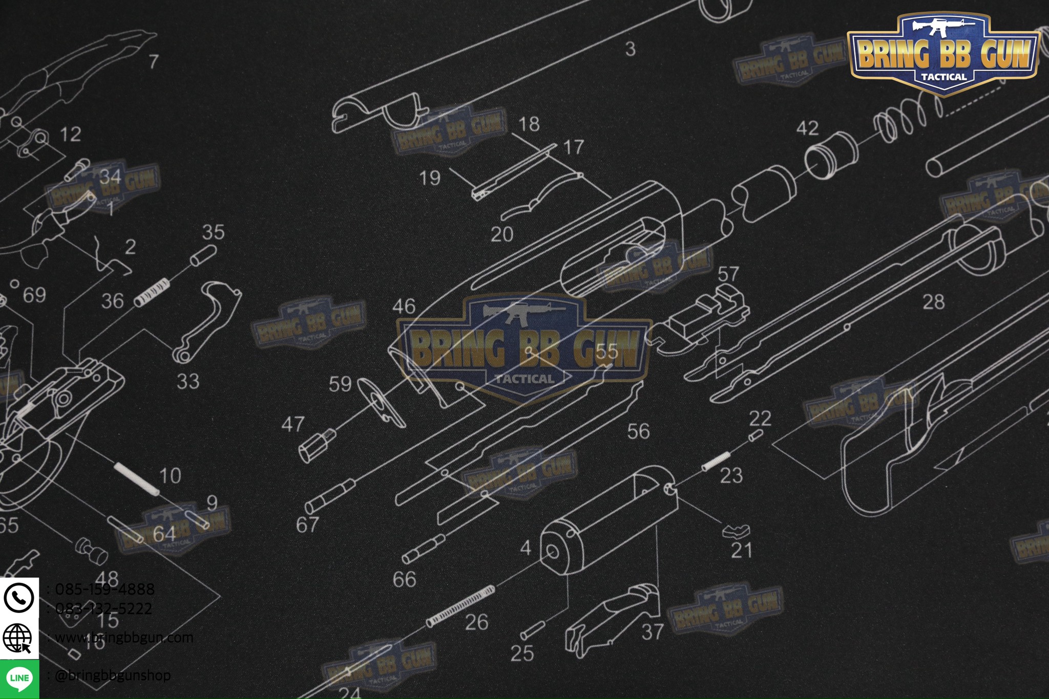 แผ่นยางรองอเนกประสงค์ ลาย Remington 870 แผ่นรองเม้าส์ (Mouse Pad)