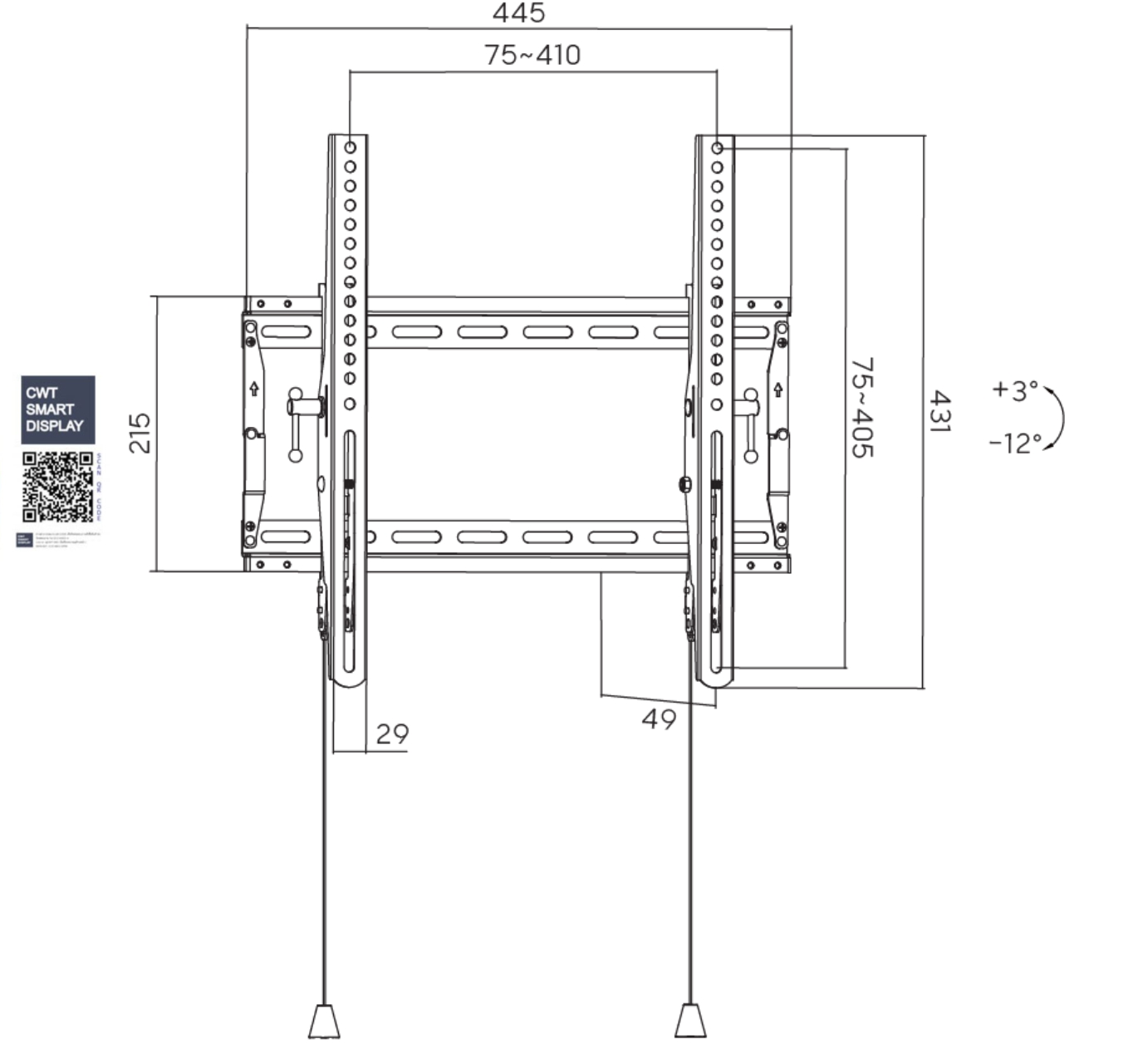 ขาแขวนทีวี (32"-70") แบบติดผนัง