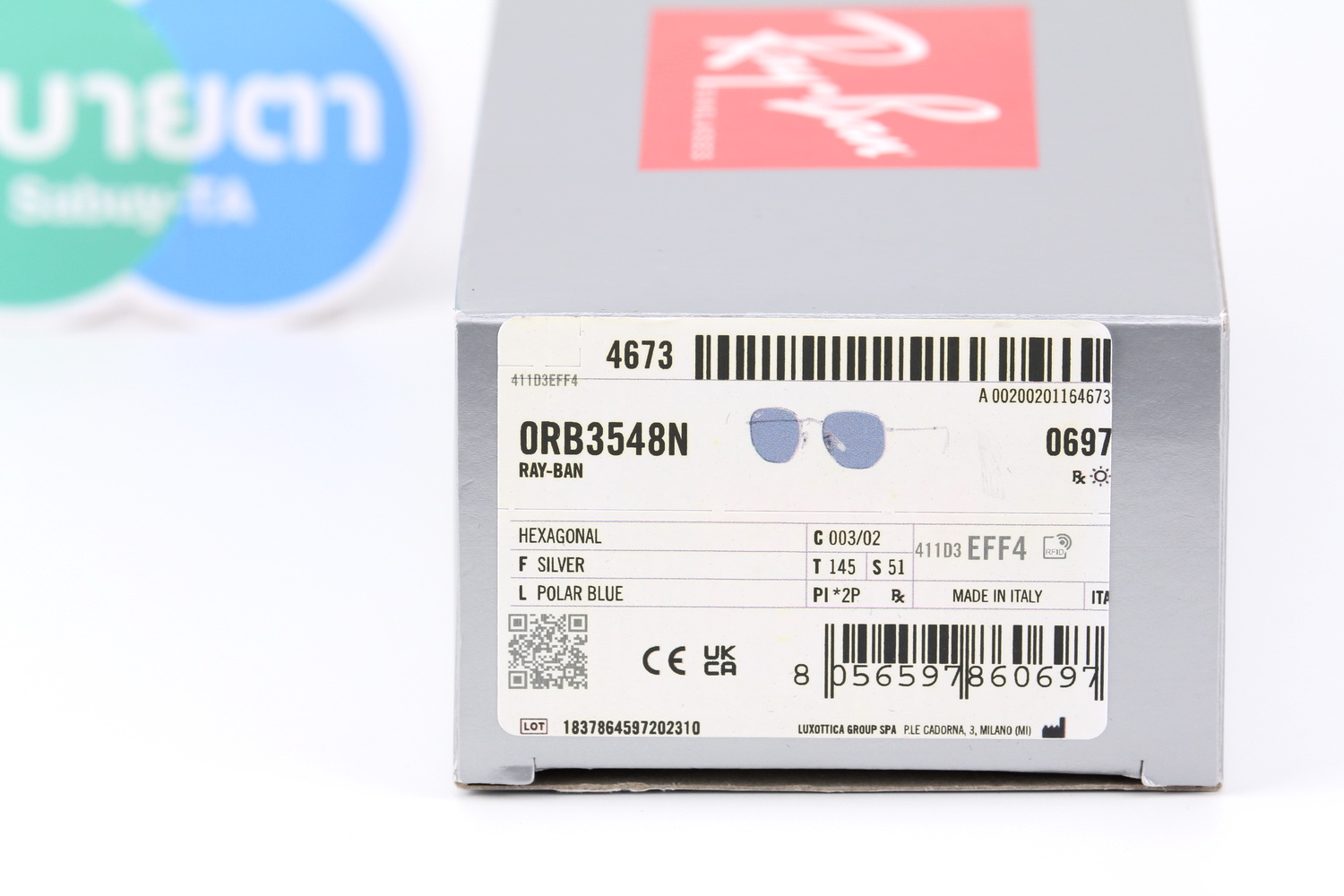 RayBan Hexagonal Flat Lens RB3548N 003/02