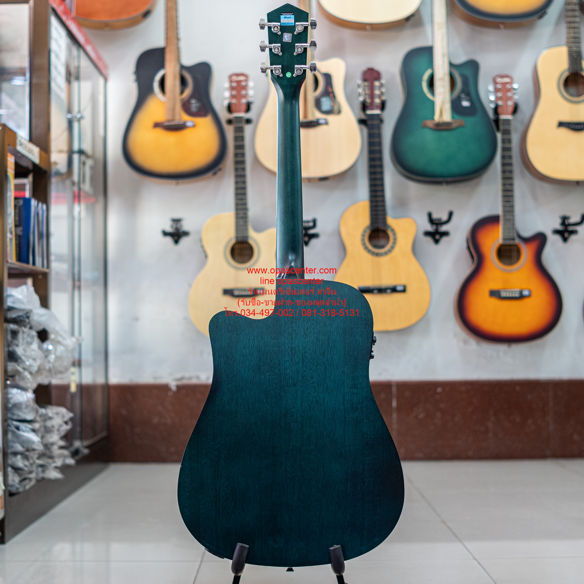 กีต้าร์โปร่งเว้าไฟฟ้า Mantic GT-1DC-GR-E 41 นิ้ว คอเว้า สีเขียว ไม้แองเกิลแมนสปรูซ/เชอร์รี่วู้ด มีเครื่องตั้งสายในตัว ของใหม่