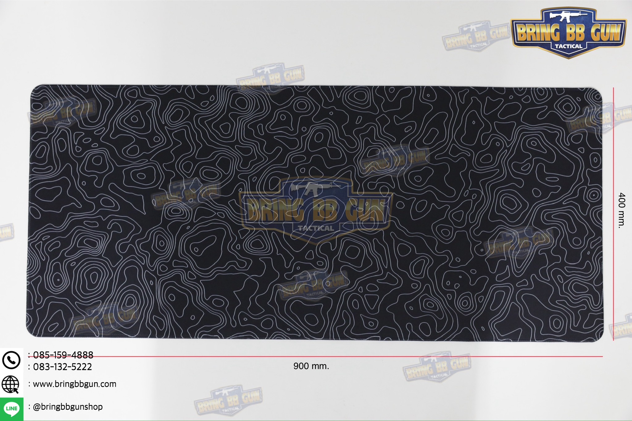 แผ่นยางรองอเนกประสงค์ ลายแผนที่เส้นชันความสูง แผ่นรองเม้าส์ (Topographic Map Camo Mouse Pad) (Mouse Pad) (Contour Map)