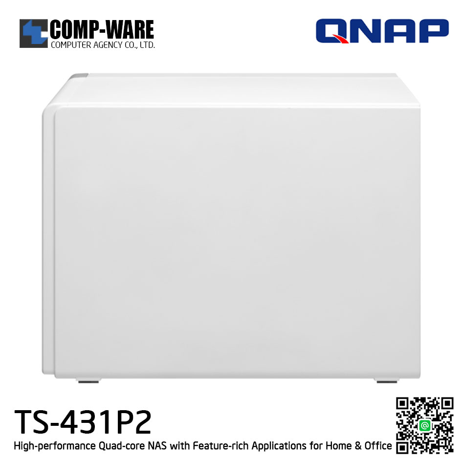 QNAP NAS (4-Bay) TS-431P2 (4GB RAM up to 8GB) High-performance Quad-core NAS with Feature-rich Applications for Home & Office, no HDD