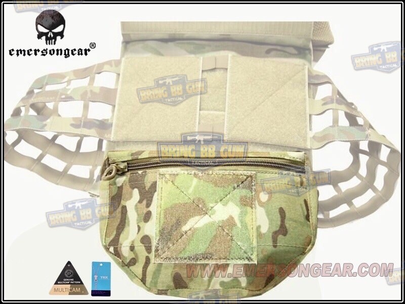 กระเป๋าจิงโจ้ติดเสื้อเวส ยี่ห้อ Emerson (EmersonGear armor carrier drop pouch/AVS JPC CPC) (Armor Carrier Drop Pouch) (Lower Accessories Pouch) (Drop Pouch)