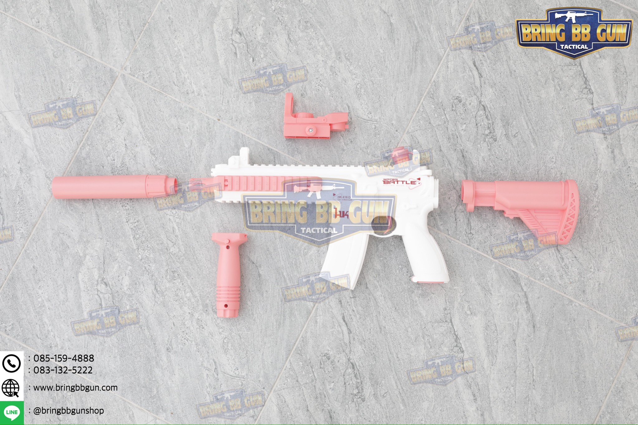 ปืนฉีดน้ำไฟฟ้า รุ่น HK416 (ปืนฉีดน้ำของเล่น) (ปืนฉีดน้ำอัตโนมัติ) (ยิงได้ต่อเนื่อง)