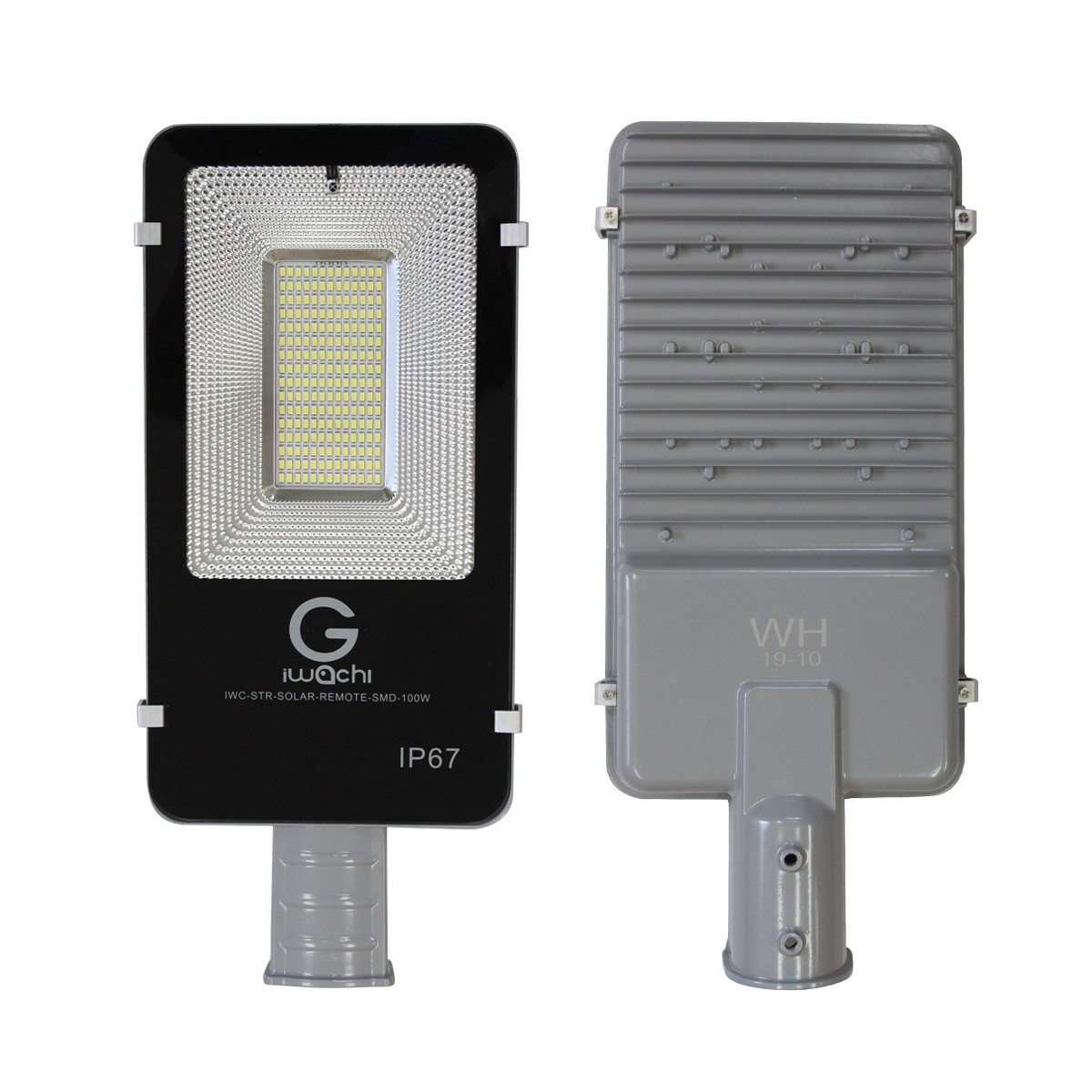 IWC-STR-SOLAR+LEG+REMOTE-100W โคมไฟถนน โซล่าเซลล์ พร้อมรีโมท