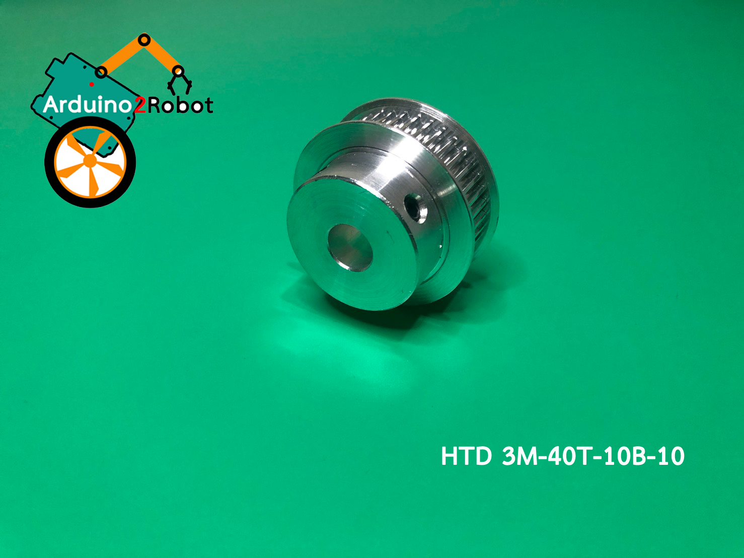 HTD 3M timing pulley 40 teeth bore 10mm สำหรับสายพาน 3M belt width 10mm (HTD 3M-40T-10B-10)