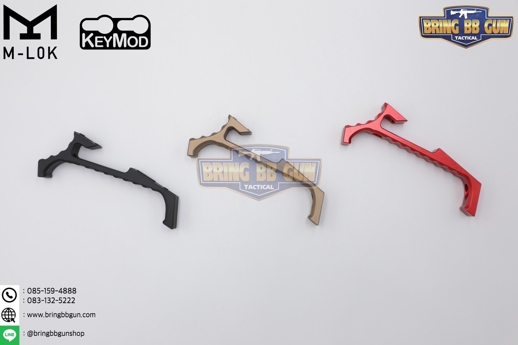 กริ๊ปมือหน้า VP23 (VP23 Tactical Angled Grip) (VP23 Tenaci Grip) (ใช้ได้กับชุดหน้าระบบราง M-Lok และ Keymod)