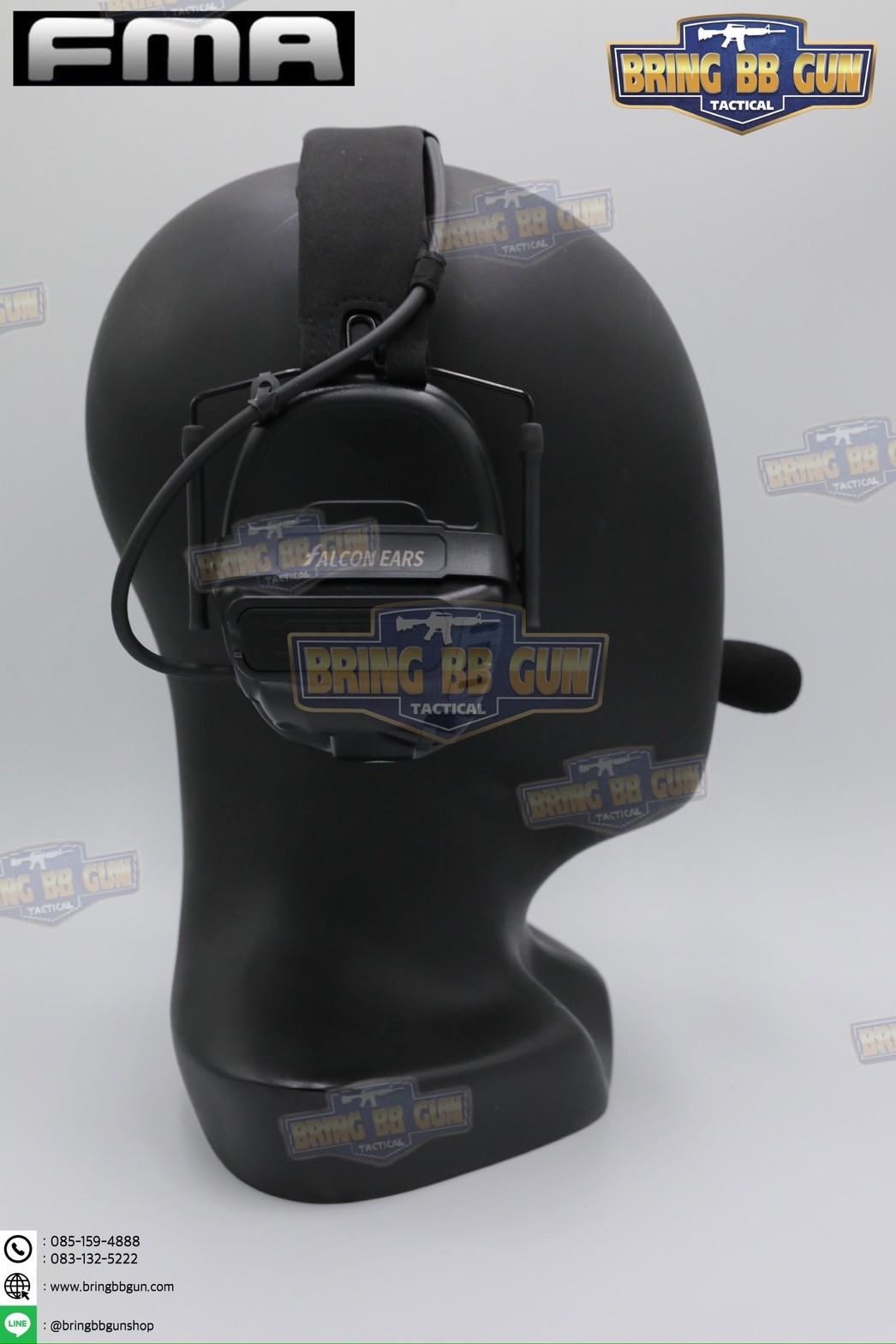 หูฟังสื่อสารตัดเสียงได้ FCS Falcon ยี่ห้อ FMA (FCS Falcon Ears Tactical Communication Headset)